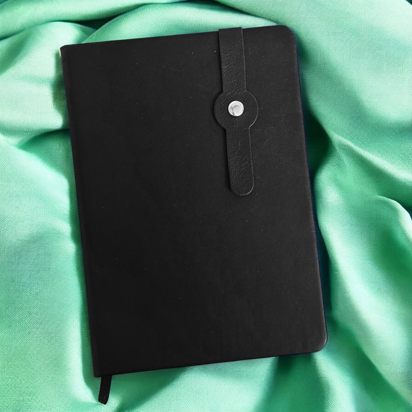 Black with Button Closer - A5 Notebook - Karigar Chiriyaa