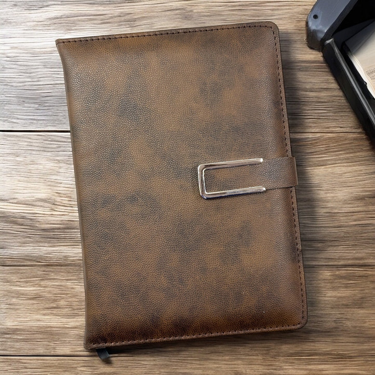 Brown Cloud Pearl Texture - A5 Notebook - Karigar Chiriyaa