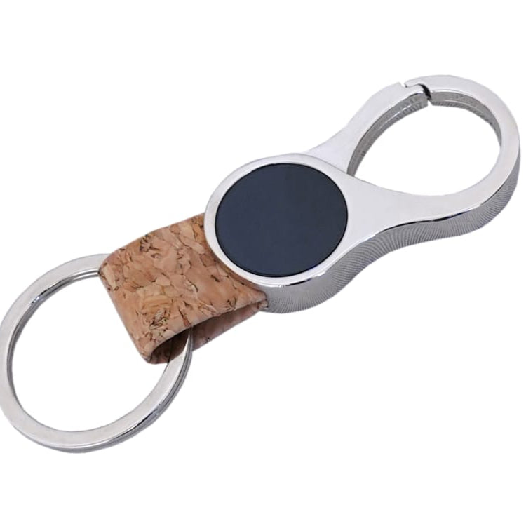 Cork band metal keychain with doghook - Karigar Chiriyaa