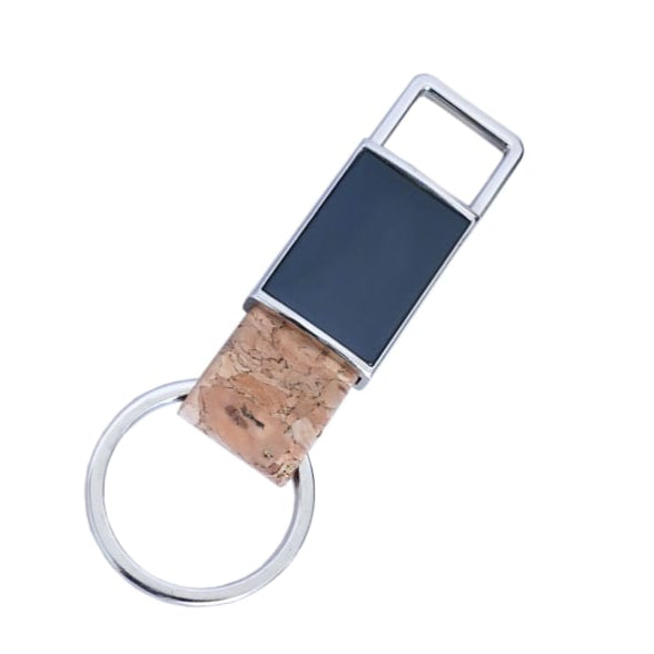 Premium cork band metal keychain with doghook - Karigar Chiriyaa