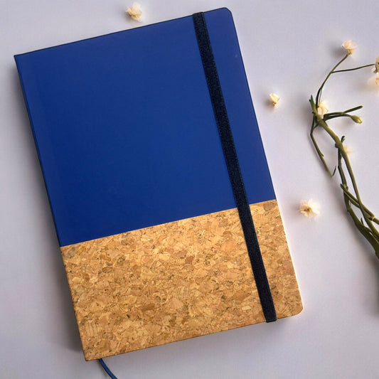Soft Cork Blue - A5 Notebook - Karigar Chiriyaa
