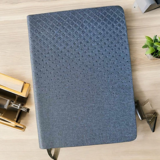 Khadi Blue - A5 Notebook - Karigar Chiriyaa
