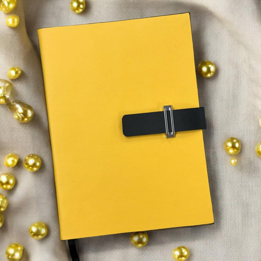 Half Yellow Black - A5 Notebook - Karigar Chiriyaa