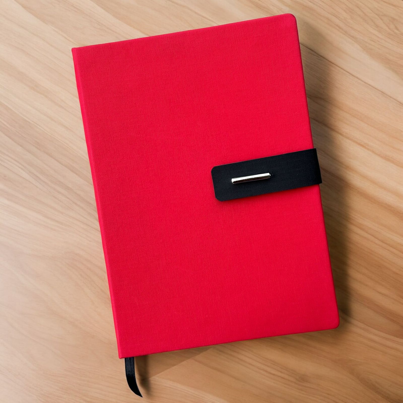 Red with Black Buckle - A5 Notebook - Karigar Chiriyaa