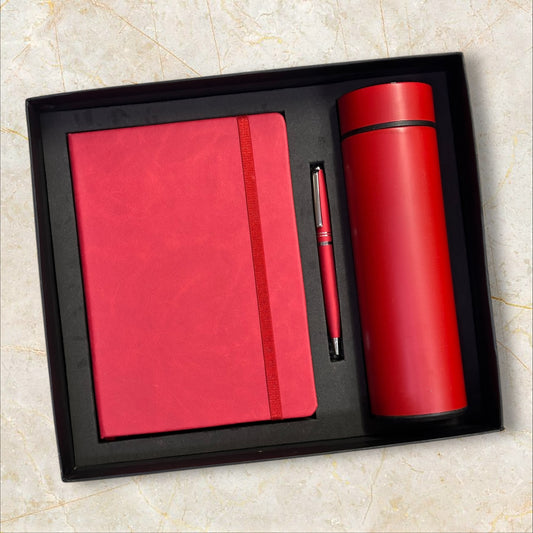 Red Basic Notebook 3 in 1 Gift Set