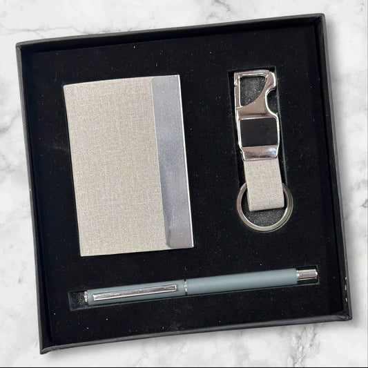 Grey 3 in 1 Gift Set - Karigar Chiriyaa