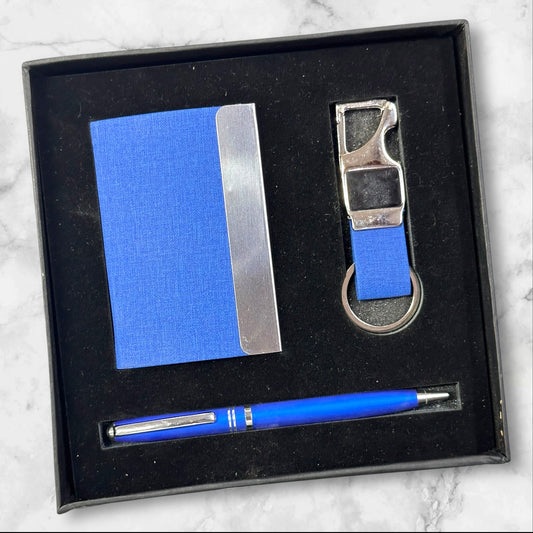 Blue 3 in 1 Gift Set - Karigar Chiriyaa