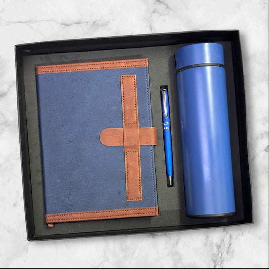Blue with Loop Notebook 3 in 1 Gift Set - Karigar Chiriyaa