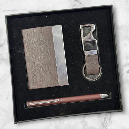 Black Wood 3 in 1 Gift Set - Karigar Chiriyaa