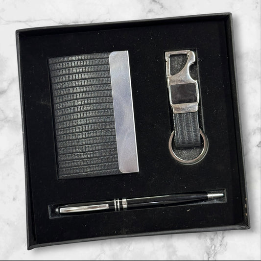 Black Small Croc 3 in 1 Gift Set - Karigar Chiriyaa