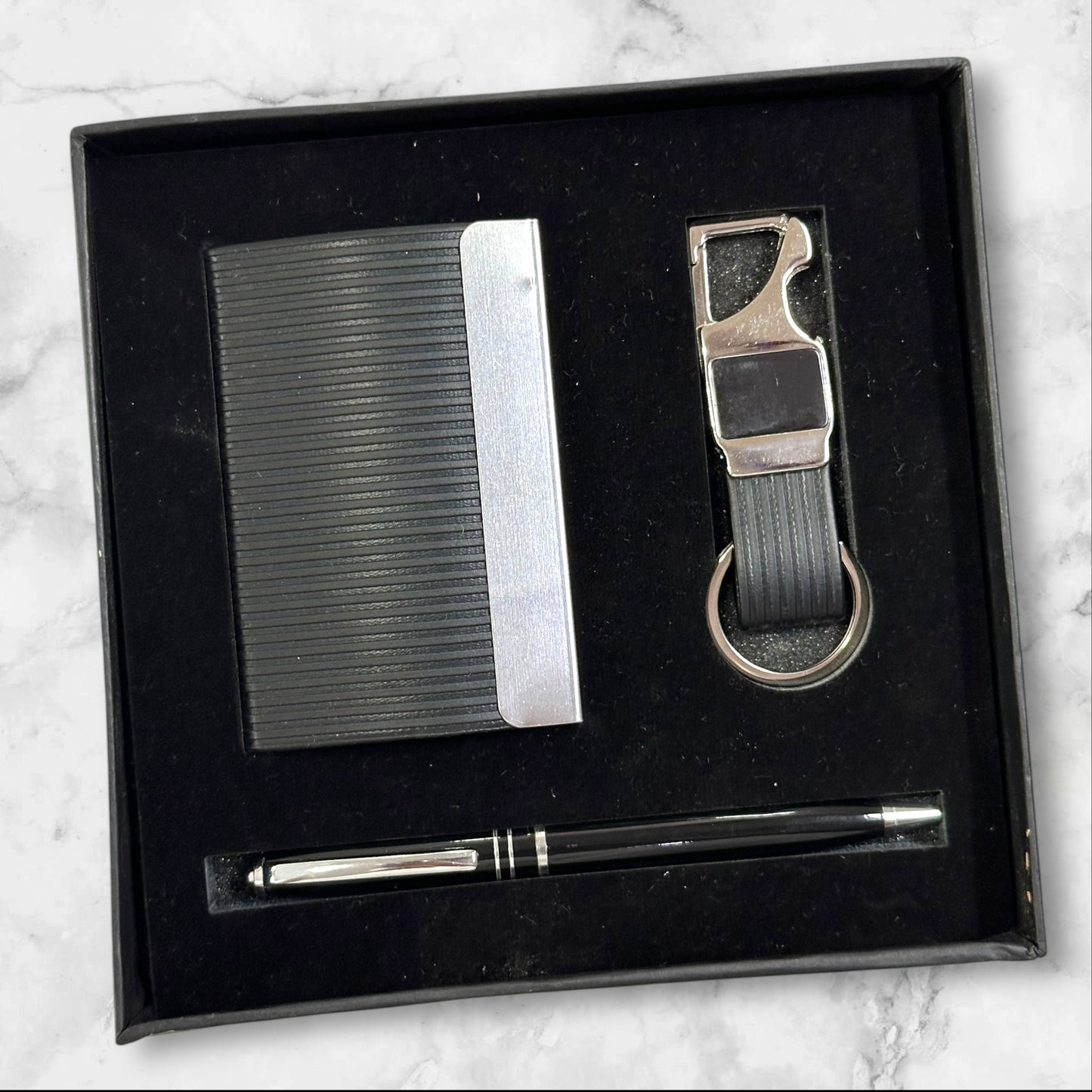 Black Corduroy 3 in 1 Gift Set - Karigar Chiriyaa