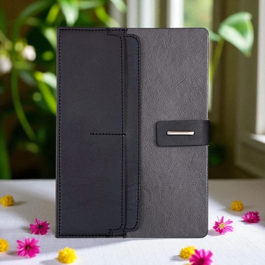 Gray with Black Pockets - A5 Notebook