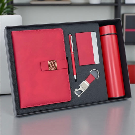 Red Cloudy 5 in 1 gift set - Karigar Chiriyaa