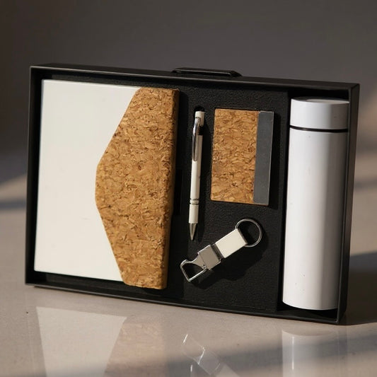 Cork & White Dual 5 in 1 gift set - Karigar Chiriyaa
