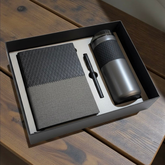 Premium Black & Grey 3 in 1 gift set - Karigar Chiriyaa