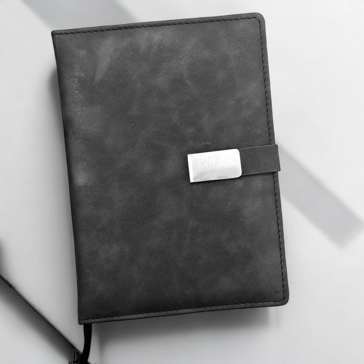 Black Cloud Texture Magnet Metal Closer  - A5 Notebook - Karigar Chiriyaa