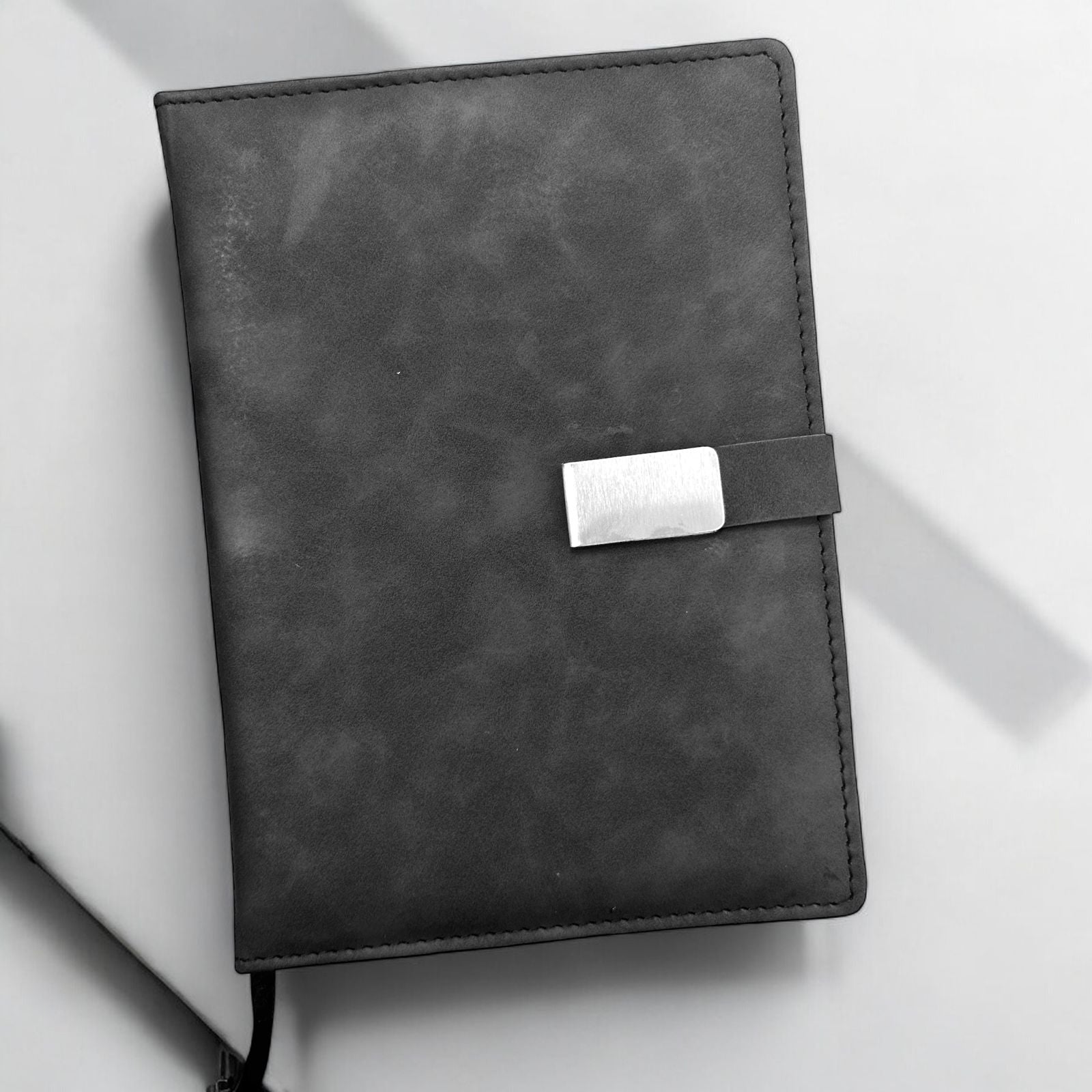 Black Cloud Texture Magnet Metal Closer  - A5 Notebook - Karigar Chiriyaa